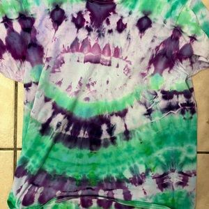 Handmade, Ice-dyed Tie-Dye Shirt. Unisex. Size Large.